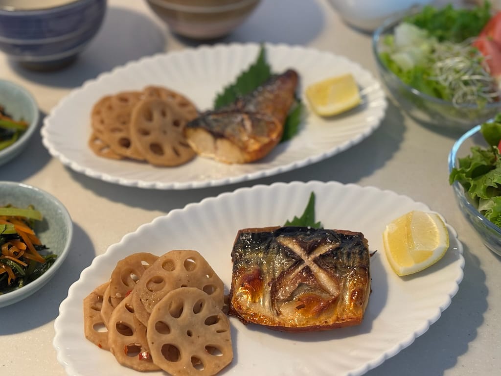鯖の塩焼き定食の写真