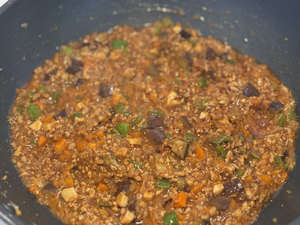 仕上げ直前のキーマカレー