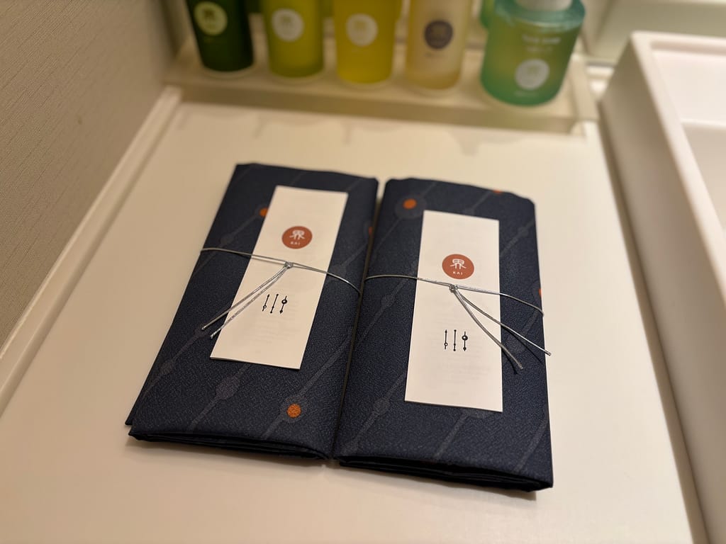 界オリジナル風呂敷のアメニティ