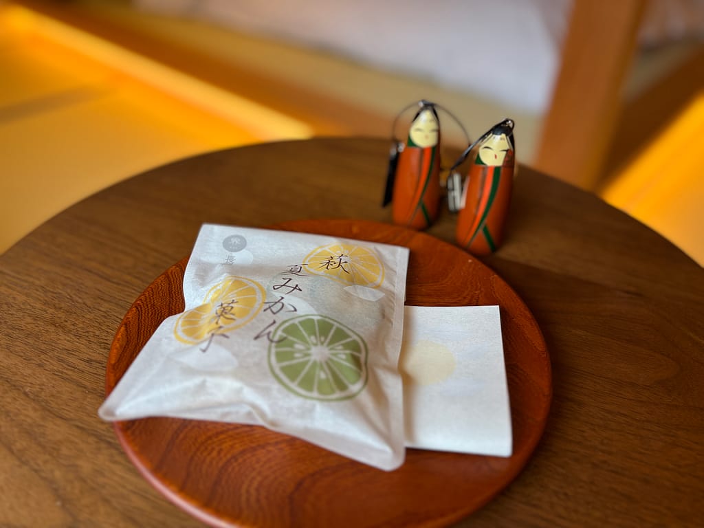 ウェルカムスイーツと部屋のキーホルダー