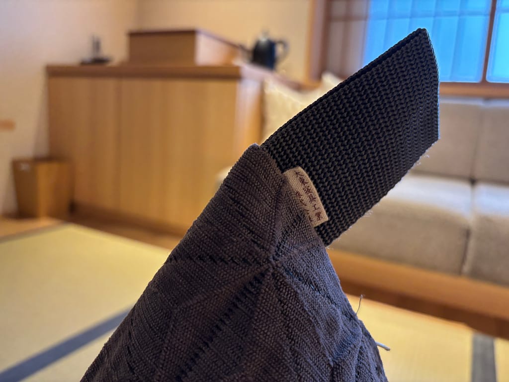 ビーズクッションのラベル