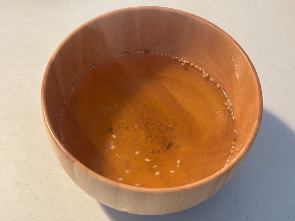 だしスープ出来上がりの写真