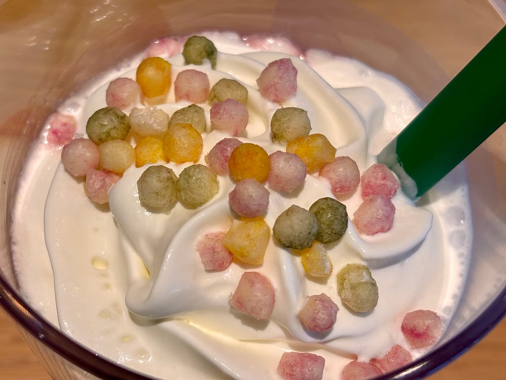 フラペチーノを上から見たアップ写真