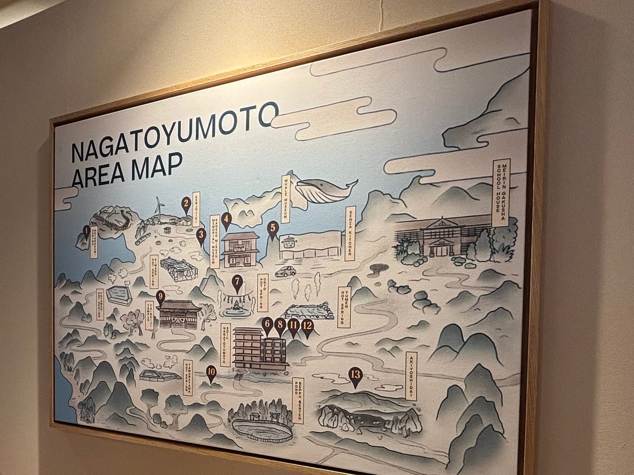 長門湯本温泉エリアの観光マップ